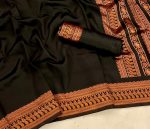 FANCY BANARASI SILK WEAVING WORK SAREE WITH UNSTITCHED BLOUSE PARTY WEAR WHOLESALE PRICE ETHNIC GARMENT (1)