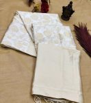 FANCY BANARASI SILK ZARI WEAVING WORK SAREE WITH UNSTITCHED BLOUSE PARTY WEAR WHOLESALE PRICE ETHNIC GARMENT (4)