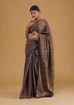 FANCY BANARASI SOFT SILK COPPER ZARI WEAVING WORK SAREE WITH UNSTITCHED BLOUSE PARTY WEAR WHOLESALE PRICE ETHNIC GARMENT (3)