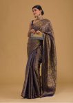 FANCY BANARASI SOFT SILK COPPER ZARI WEAVING WORK SAREE WITH UNSTITCHED BLOUSE PARTY WEAR WHOLESALE PRICE ETHNIC GARMENT (3)