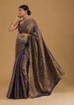 FANCY BANARASI SOFT SILK COPPER ZARI WEAVING WORK SAREE WITH UNSTITCHED BLOUSE PARTY WEAR WHOLESALE PRICE ETHNIC GARMENT (3)