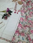 FANCY CHANDERI EMBROIDERY SEQUEN2CE WORK TOP BOTTOM WITH DUPATTA PARTY WEAR WHOLESALE PRICE ETHNIC GARMENT (5)
