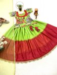 FANCY CHINON EMBROIDERY SEQUENCE PRINTED WORK KID’S TOP LEHENGA WITH DUPATTA PARTY WEAR WHOLESALE PRICE ETHNIC GARMENT (5)