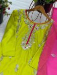 FANCY CHINON EMBROIDERY SEQUENCE WORK TOP BOTTOM WITH DUPATTA FESTIVE WEAR WHOLESALE PRICE ETHNIC GARMENT (5)