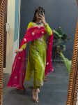 FANCY CHINON EMBROIDERY SEQUENCE WORK TOP BOTTOM WITH DUPATTA FESTIVE WEAR WHOLESALE PRICE ETHNIC GARMENT (5)