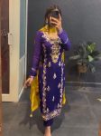 FANCY CHINON EMBROIDERY SEQUENCE WORK TOP BOTTOM WITH DUPATTA FESTIVE WEAR WHOLESALE PRICE ETHNIC GARMENT (4)