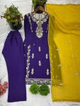 FANCY CHINON EMBROIDERY SEQUENCE WORK TOP BOTTOM WITH DUPATTA FESTIVE WEAR WHOLESALE PRICE ETHNIC GARMENT (4)