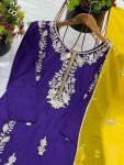 FANCY CHINON EMBROIDERY SEQUENCE WORK TOP BOTTOM WITH DUPATTA FESTIVE WEAR WHOLESALE PRICE ETHNIC GARMENT (4)