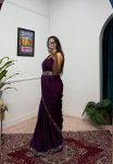 FANCY CHINON EMBROIDERY WORK SAREE STITCHED BLOUSE WITH KOTI AND BELT PARTY WEAR WHOLESALE PRICE ETHNIC GARMENT (4)