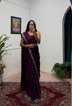 FANCY CHINON EMBROIDERY WORK SAREE STITCHED BLOUSE WITH KOTI AND BELT PARTY WEAR WHOLESALE PRICE ETHNIC GARMENT (4)