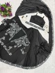 FANCY CHINON EMBROIDERY WORK SAREE STITCHED BLOUSE WITH KOTI AND BELT PARTY WEAR WHOLESALE PRICE ETHNIC GARMENT (8)