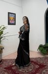 FANCY CHINON EMBROIDERY WORK SAREE STITCHED BLOUSE WITH KOTI AND BELT PARTY WEAR WHOLESALE PRICE ETHNIC GARMENT (8)