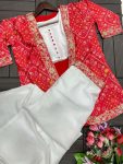 FANCY CHINON EMBROIDERY WORK TUBE BLOUSE PALAZZO WITH BANDHNI PRINTED KOTI PARTY WEAR WHOLESALE PRICE ETHNIC GARMENT (4)