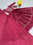 FANCY CHINON EMBROIDREY THREAD SEQUENCE WORK GOWN WITH DUPATTA PARTY WEAR WHOLESALE PRICE ETHNIC GARMENT (2)