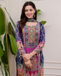 FANCY CHINON PRINTED MOTI LACE WORK TOP BOTTOM WITH DUPATTA PARTY WEAR WHOLESALE PRICE ETHNIC GARMENT (3)