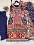 FANCY CHINON PRINTED MOTI LACE WORK TOP BOTTOM WITH DUPATTA PARTY WEAR WHOLESALE PRICE ETHNIC GARMENT (3)