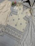 FANCY CHINON SEQUENCE EMBROIDERY WORK TOP PALAZZO WITH DUPATTA FESTIVE WEAR WHOLESALE PRICE ETHNIC GARMENT (5)