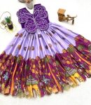 FANCY CHINON SILK EMBROIDERED SEQUENCE AND DIGITAL PRINT WORK KID’S GOWN PARTY WEAR WHOLESALE PRICE ETHNIC GARMENT (1)