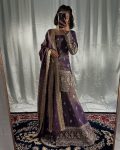 FANCY CHINON SILK EMBROIDERY SEQUENCE WORK TOP PALAZZO WITH DUPATTA PURPLE