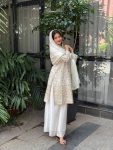 FANCY CHINON SILK EMBROIDERY WORK TOP PALAZZO WITH DUPATTA FESTIVE WEAR WHOLESALE PRICE ETHNIC GARMENT (6)