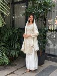 FANCY CHINON SILK EMBROIDERY WORK TOP PALAZZO WITH DUPATTA FESTIVE WEAR WHOLESALE PRICE ETHNIC GARMENT (6)