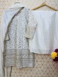 FANCY CHINON SILK EMBROIDERY WORK TOP PALAZZO WITH DUPATTA FESTIVE WEAR WHOLESALE PRICE ETHNIC GARMENT (6)