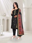 FANCY COTTON BLEND EMBROIDERY WORK TOP BOTTOM WITH DUPATTA FESTIVE WEAR WHOLESALE PRICE ETHNIC GARMENT (21)