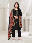 FANCY COTTON BLEND EMBROIDERY WORK TOP BOTTOM WITH DUPATTA FESTIVE WEAR WHOLESALE PRICE ETHNIC GARMENT (21)