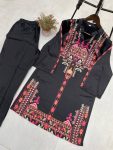 FANCY CREPE SILK PRINTED TOP PANT SET PARTY WEAR WHOLESALE PRICE ETHNIC GARMENT (4)