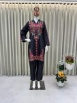 FANCY CREPE SILK PRINTED TOP PANT SET PARTY WEAR WHOLESALE PRICE ETHNIC GARMENT (4)