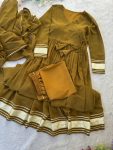 FANCY FAUX GEORGETTE GOTA PATTI PATTER STITCHES WORK GOWN BOTTOM WITH DUPATTA FESTIVE WEAR WHOLESALE PRICE ETHNIC GARMENT (19)