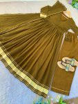 FANCY FAUX GEORGETTE GOTA PATTI PATTER STITCHES WORK GOWN BOTTOM WITH DUPATTA FESTIVE WEAR WHOLESALE PRICE ETHNIC GARMENT (19)