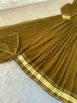 FANCY FAUX GEORGETTE GOTA PATTI PATTER STITCHES WORK GOWN BOTTOM WITH DUPATTA FESTIVE WEAR WHOLESALE PRICE ETHNIC GARMENT (19)