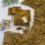 FANCY FAUX GEORGETTE GOTA PATTI PATTER STITCHES WORK GOWN BOTTOM WITH DUPATTA FESTIVE WEAR WHOLESALE PRICE ETHNIC GARMENT (19)