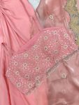 FANCY FRENCH CRAPE SEQUENCE EMBROIDERY AND SILVER MOTI LACE TUBE BLOUSE DRAPED SKIRT WITH SHRUG PARTY WEAR WHOLESALE PRICE ETHNIC GARMENT (2)