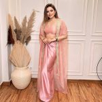 FANCY FRENCH CRAPE SEQUENCE EMBROIDERY AND SILVER MOTI LACE TUBE BLOUSE DRAPED SKIRT WITH SHRUG PARTY WEAR WHOLESALE PRICE ETHNIC GARMENT (2)