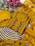FANCY GADWAL SILK EMBROIDERY WORK TOP BOTTOM WITH DUPATTA FESTIVE WEAR WHOLESALE PRICE ETHIC GARMENT (6)