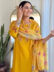 FANCY GADWAL SILK EMBROIDERY WORK TOP BOTTOM WITH DUPATTA FESTIVE WEAR WHOLESALE PRICE ETHIC GARMENT (6)