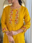 FANCY GADWAL SILK EMBROIDERY WORK TOP BOTTOM WITH DUPATTA FESTIVE WEAR WHOLESALE PRICE ETHIC GARMENT (6)