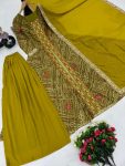 FANCY GEORGETTE DIGITAL PRINTED EMBROIDERY SEQUENCE WORK TOP PALAZZO WITH DUPATTA PARTY WEAR WHOLESALE PRICE ETHNIC GARMENT (4)
