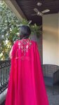 FANCY GEORGETTE EMBROIDERY MIRROR WORK BLOUSE PALAZZO WITH SHRUG PARTY WEAR WHOLESALE PRICE ETHNIC GARMENT (9)