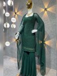 FANCY GEORGETTE SEQUENCE AND MULTI NEEDLE WITH CODING EMBROIDERY AND ZARI WORK TOP SHARARA WITH DUPATTA FESTIVE WEAR WHOLESALE PRICE ETHNIC GARMENT (5)