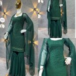 FANCY GEORGETTE SEQUENCE AND MULTI NEEDLE WITH CODING EMBROIDERY AND ZARI WORK TOP SHARARA WITH DUPATTA FESTIVE WEAR WHOLESALE PRICE ETHNIC GARMENT (5)