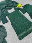FANCY GEORGETTE SEQUENCE AND MULTI NEEDLE WITH CODING EMBROIDERY AND ZARI WORK TOP SHARARA WITH DUPATTA FESTIVE WEAR WHOLESALE PRICE ETHNIC GARMENT (5)
