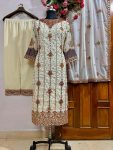 FANCY GEORGETTE SEQUENCE EMBROIDERY WORK TOP BOTTOM WITH DUPATTA PARTY WEAR WHOLESALE PRICE ETHNIC GARMENT (14)