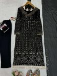 FANCY GEORGETTE THREAD WITH SEQUENCE AND MIRROR WORK TOP PANT WITH DUPATTA PARRTY WEAR WHOLESALE PRICE ETHNIC GARMENT (2)