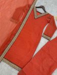 FANCY GOLD CRUSH SILK EMBROIDERY SEQUENCE CODING WORK TOP PALAZZO WITH DUPATTA FESTIVE WEAR WHOLESALE PRICE ETHNIC GARMENT (5)