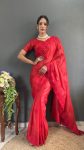 FANCY KOTA DORIYA SILK EMBROIDERY THREAD WORK READY TO WEAR SAREE WITH UNSTITCHED BLOUSE PARTY WEAR WHOLESALE PRICE ETHNIC GARMENT (4)