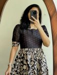 FANCY MUSLIN AND HAKUBA FABRIC IKAT PRINTED ONE PIECE CASUAL WEAR WHOLESALE PRICE ETHNIC GARMENT (4)