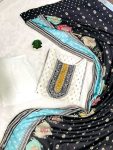 FANCY MUSLIN COTTON DIGITAL PRINTED REAL MIRROR HAND WORK TOP BOTTOM WITH DUPATTA PARTY WEAR WHOLESALE PRICE ETHNIC GARMENT (5)